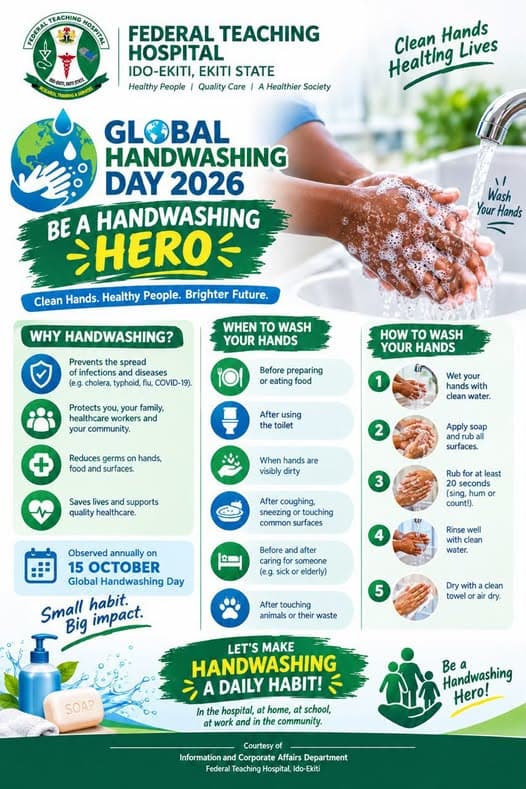 GLOBAL HANDWASHING DAY 2026: BE A HANDWASHING HERO